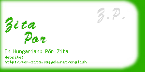 zita por business card